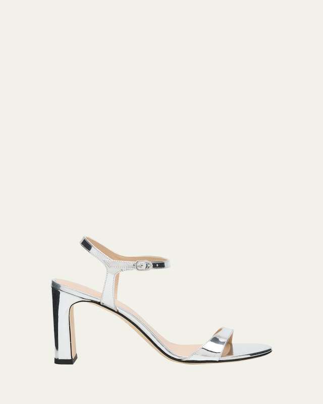 Babette Metallic Ankle-Strap Sandals